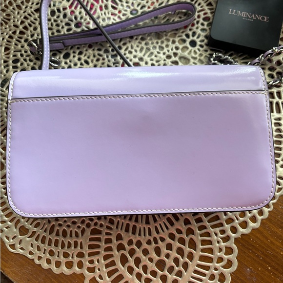 Gorgeous~Tory Burch Patent Chain Wallet W/Wristlet In Lavender NEW No Tags!💜 - Picture 13 of 13
